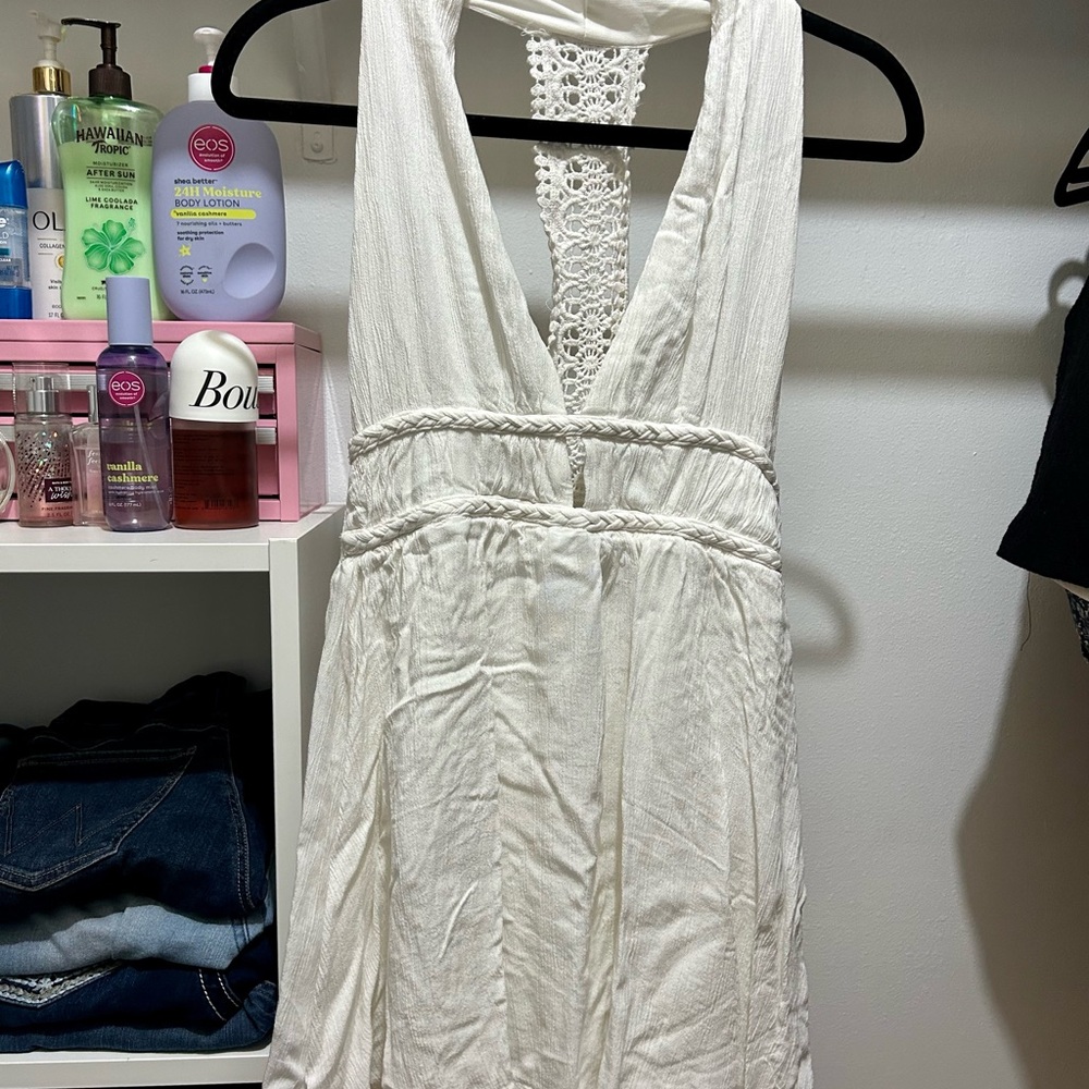 Derek Heart Ivory Dress with Crochet Detail
